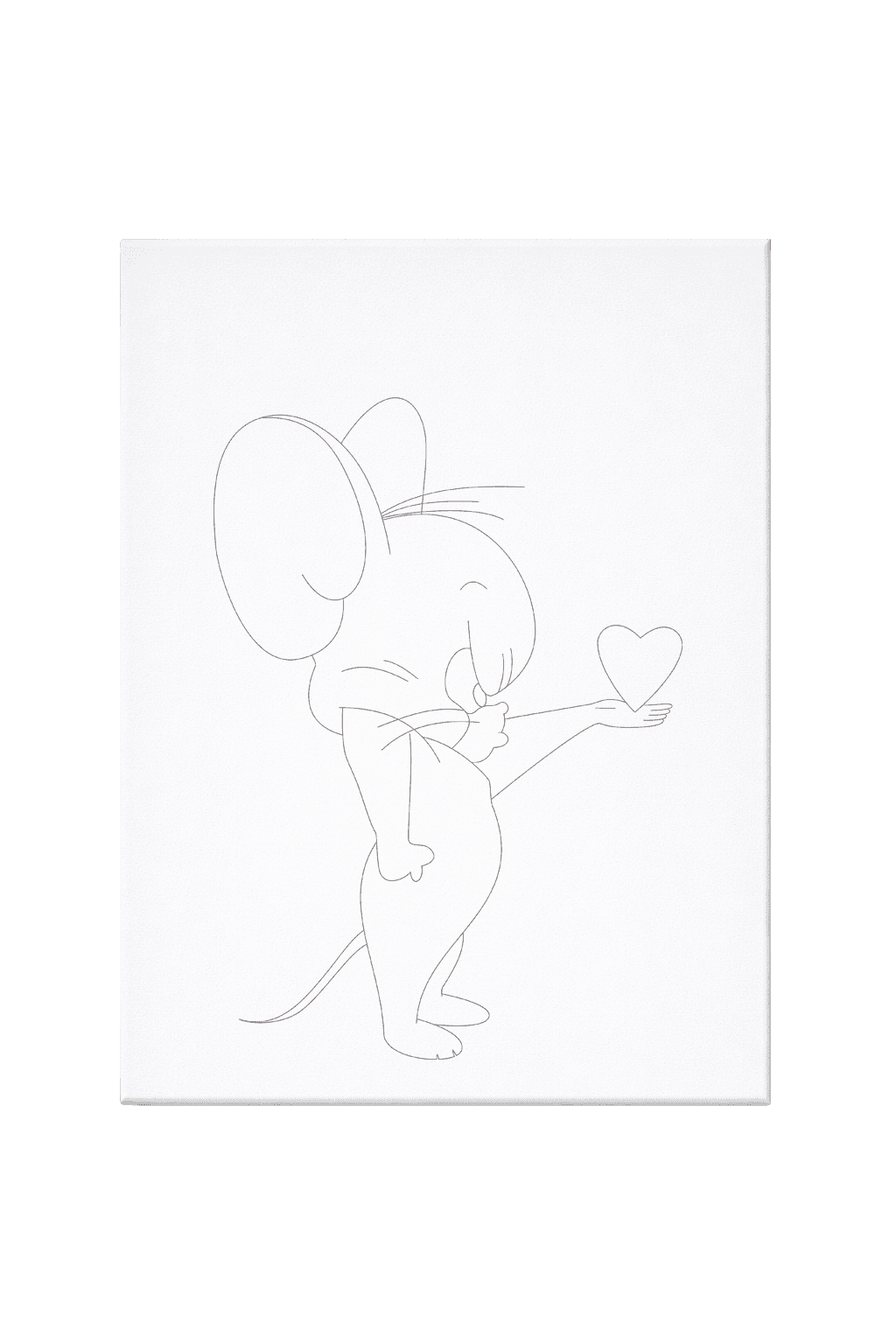 Floating paint canvas illustration