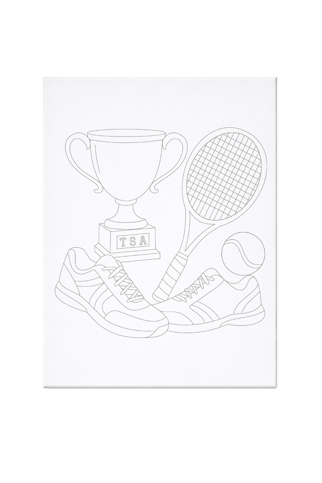 Floating paint canvas illustration